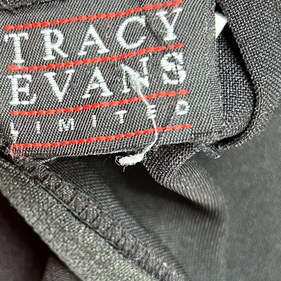 VTG Tracy Evans Maxi Pencil Skirt Women's 9 Black Business Office Side Slit USA - Picture 8 of 15